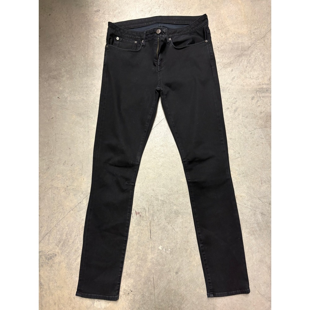 Helmut Lang Mens Slim Fit‎ Black Denim Jeans Size 30 Five Pocket Classic